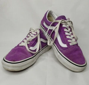 Vans Old Skool vulkanisiert lila Wildleder Canvas Schuhe UNISEX Herren 5,5 Damen 7 GUC - Bild 1 von 12