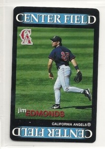 1996 Team Out! Baseball Game Card - Jim Edmonds - California Angels