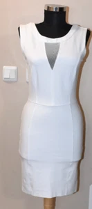 Designer Kleid Weiß Reißverschluss Gr. EU32 USA XS UK4 - Bild 1 von 8