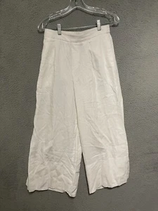 Banana Republic Wide Leg White Linen Blend Pants Size XS Adult - Picture 1 of 5