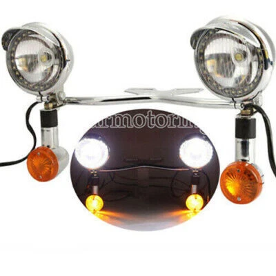 Barra de luz de paso LED de EE. UU. Barra de señales de giro para Honda VTX1800 C R S RETRO Cruiser Foto 1 de 4