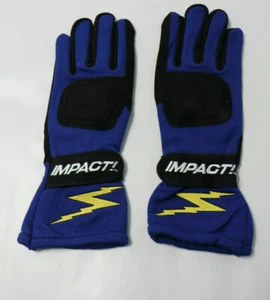 IMPACT RACE GLOVES G1 Nomex BLUE Racing ISO Certified Glove Size Small S NEW - Bild 1 von 3