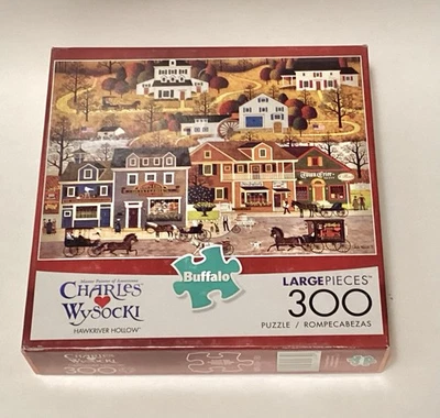 Rompecabezas completo Charles Wysocki HAWKRIVER HOLLOW 300 piezas grandes con póster Foto 1 de 4