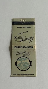 Henry Thiele Lincoln City Oregon Matchbook Cover 446B - Imagen 1 de 1