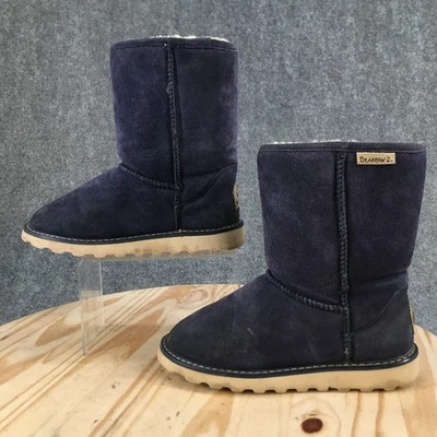 Bearpaw Botas Mujer 7 Azul Invierno Nieve Gamuza Pull On Shearling Redondas Comodidad Foto 1 de 4
