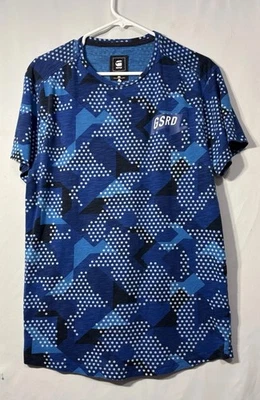 Camiseta G-Star Raw Grande Azul Pixelado Camuflaje Foto 1 de 4