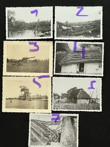 7x German ww2 Brucke Gefangene Poland Dorf Polen Canone Photo album - Picture 1 of 9