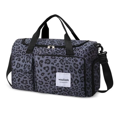 Bolso de Lona de Viaje Plegable con Compartimento para Zapatos, Bolso para Pasar la Noche con Bolsillo Húmedo... Foto 1 de 4