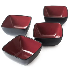 32oz Square Cereal Soup Bowls, Stoneware Bowls Set of 4 for Kitchen, Large Bo... - Bild 1 von 6