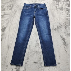 Old Navy Jeans Womens 2 Blue Mid Rise Wow Boyfriend Straight Relaxed Stretch - Picture 1 of 12