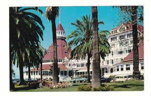 Hotel Del Coronado Coronado, California cartolina d'epoca / palme giganti - Foto 1 di 2