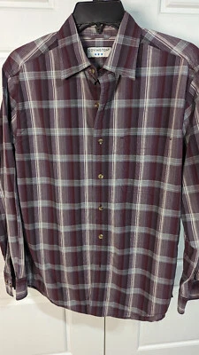 Camisa de manga larga Covington PEQUEÑA para hombre, a cuadros roja/gris Foto 1 de 2