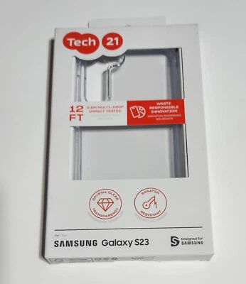NEW Original Tech21 EVO CLEAR Case for Samsung Galaxy S23 in Retail Packaging - Image 1 of 4
