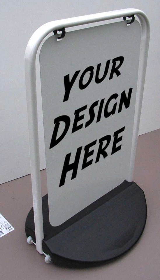 APPLE SIGNS Swinger type Pavement sign A board with graphics or blank panel various sizes