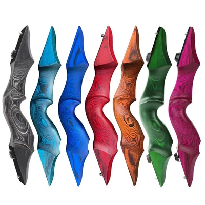 15'' Recurve Bow Riser Takedown Handle Wooden RH LH Archery Hunting Square Ends - Image 1 of 4