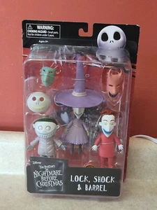 Diamond Select Nightmare Before Christmas Lock Shock Barrel 2017 Figure Set New - Picture 1 of 6
