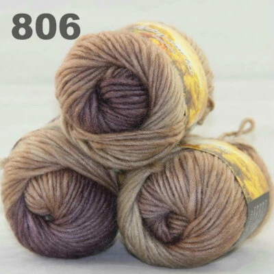 SALE 3BallsX50gr Warm Colorful Rugs Knitting Wool Blankets Crocheted Yarn 06 - Image 1 of 4