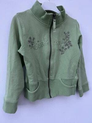 Chaqueta cárdigan verde ""De colección"" con cremallera para niña talla 7 años Foto 1 de 4