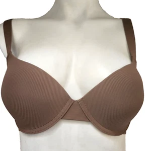 Size 34C Danskin Intimates Bra Brown Padded Push Up Underwire NEW - Picture 1 of 10