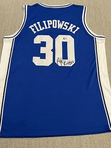 BECKETT COA KYLE FILIPOWSKI Signed Autographed Duke Blue Devils Jersey - Picture 1 of 2