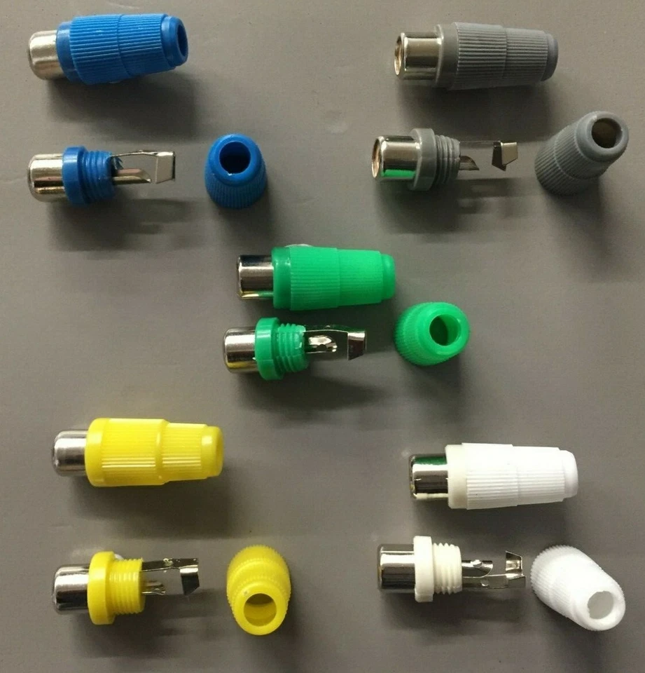 5 x RCA Phono Plug Connector Inline Sockets 5 Pcs - Image 1 of 1