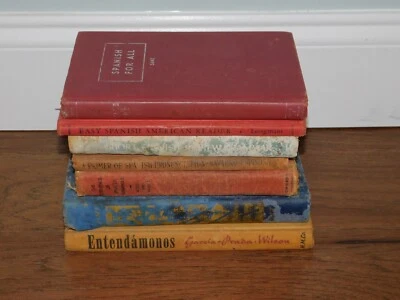 VINTAGE! Spanish Books LOT 7 Grammar How to Speak Readers 1930'-40's  NICE! - Image 1 of 4