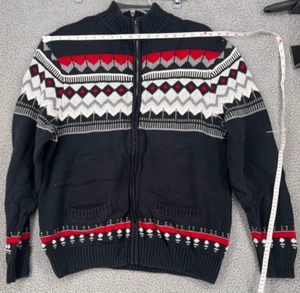 Chaps Herren Sweatjacke mit durchgehendem Reißverschluss schwarz rot Größe XL - Bild 1 von 12