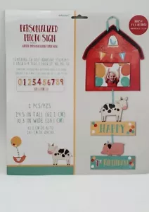 Barn Farm Personalized Photo Sign Kids Birthday Party Banner Barnyard Backdrop - Picture 1 of 5