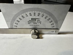 SPI PROTRACTOR w/RECTANGULAR HEAD - 30-393-3 - Made in Japan - Picture 1 of 5