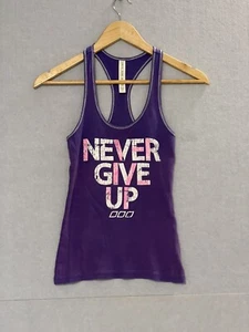 LORNA JANE Singlet Purple Never Give Up Size XS - Picture 1 of 6