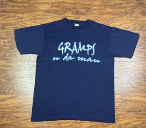 Vintage Gramps U Da Man T Shirt XL Blau D5 - Bild 1 von 4