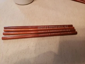 Lotto di 4 matite di piombo pubblicitarie vintage L&N Louisville Nashville RR Railroad #3 - Foto 1 di 2