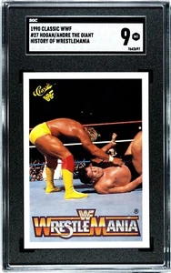 1990 Classic WWF Hulk Hogan vs. Andre The Giant WrestleMania SGC 9 Graded Card - Picture 1 of 2