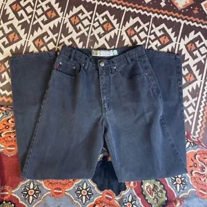 90's Bugle Boy Denim Original Gold Crest Series Men's Black Jeans Cotton 30/34 - Picture 1 of 10