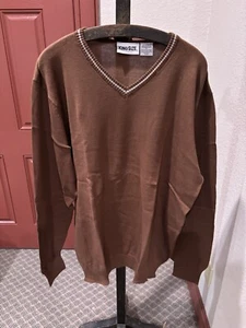 King Size Strickpullover mit V-Ausschnitt - Herren Big & Tall Gr. XL braun - Bild 1 von 9