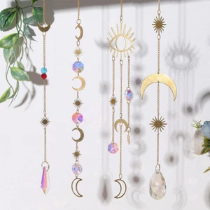 Full Moon Sun Crystal Light Catcher Diy Suncatcher Prism Rainbow Maker Hangi X! - Picture 1 of 20