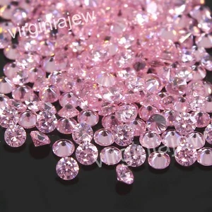 VVS1 Fancy Pink Color Diamond 3.00 mm Round Brilliant Cut Wholesale 10 Pc of Lot - Picture 1 of 9