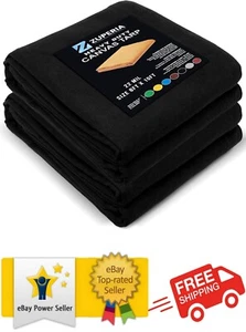 Paquete de 2 lona negra de 8 x 10 pies, 22 mil con ganchos, resistente al agua, pesada - Imagen 1 de 9