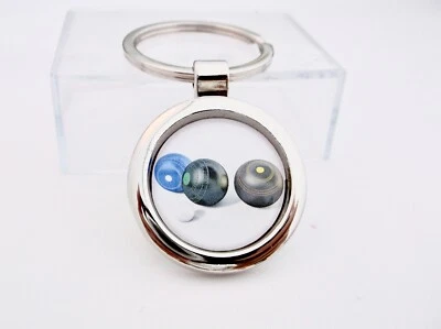 BOWLS LAWN INDOOR GREEN BADGE KEY FOB KEYRING KEYFOB CHAIN NOVELTY GIFT - Image 1 of 4