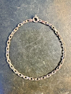 5g Vintage 20cm Chunky 3mm Hallmarked 1990 Solid Gold Chain Bracelet 9ct 9K 375 - Picture 1 of 8