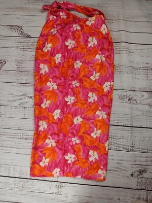 Falda midi envolvente hawaiana Talbots para mujer 4 florales tropicales 100 % algodón  Foto 1 de 4