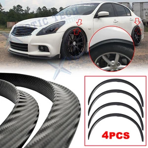 For Infiniti G37 Q50 Q60 Q70 Carbon Fiber Wheel Eyebrow Fender Strip Arch Trims - Picture 1 of 12