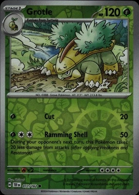 Grotle - 011/162 Reverse Holo Common SV05: Temporal Forces 011/162 NM - Image 1 of 2