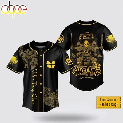 Camiseta deportiva de béisbol Wu Tang Clan con nombre y número personalizados Foto 1 de 4