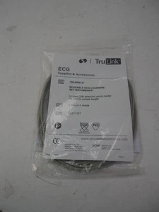 700-0006-37 TRULINK - JUEGO DE CABLES DE PLOMO ECG reutilizables con combinador - 5 cables nuevo en bolsa - Imagen 1 de 3