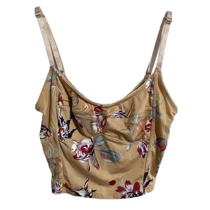Free People Intimately Boho Nature Fairy Babydoll Tank Top Cami XS Floral Birds - Picture 1 of 7