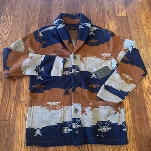 Neu Junk Food Kleidung Strickjacke Herren großer Pullover Shacket Tribal Schalkragen - Bild 1 von 12