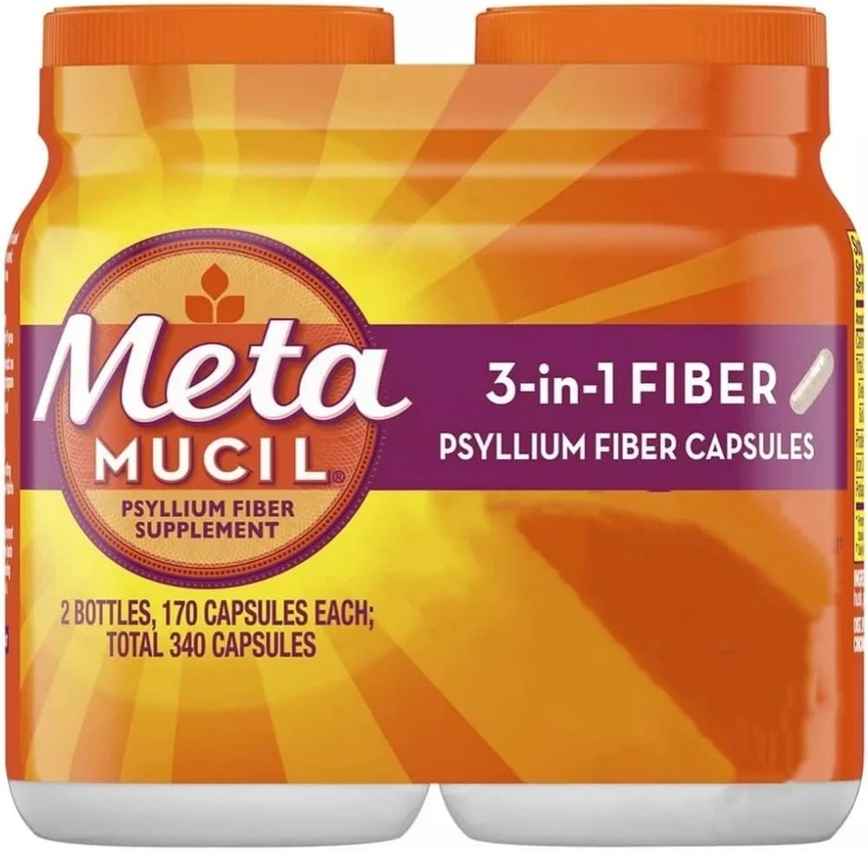 Metamucil Fiber Therapy Supplement Capsule - 340 Count (2 Pack)