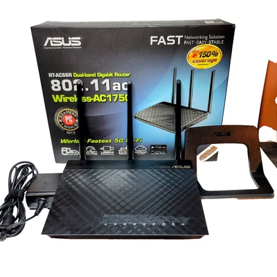 ASUS Dual Band AC1750 802.11ac WiFi Gigabit Router: 802.11 ac/n/g/a/b RT-AC66R - Image 1 of 4