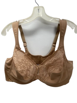 Sujetador Glamorize Mujer Talla 46C Desnudo Snap Frontal Con Aros Detalle de Encaje Ajustable Foto 1 de 4